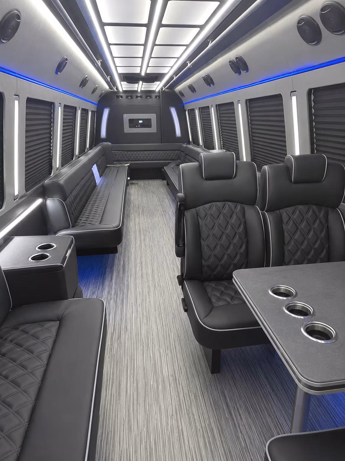 piscataway 25 passenger party bus inside