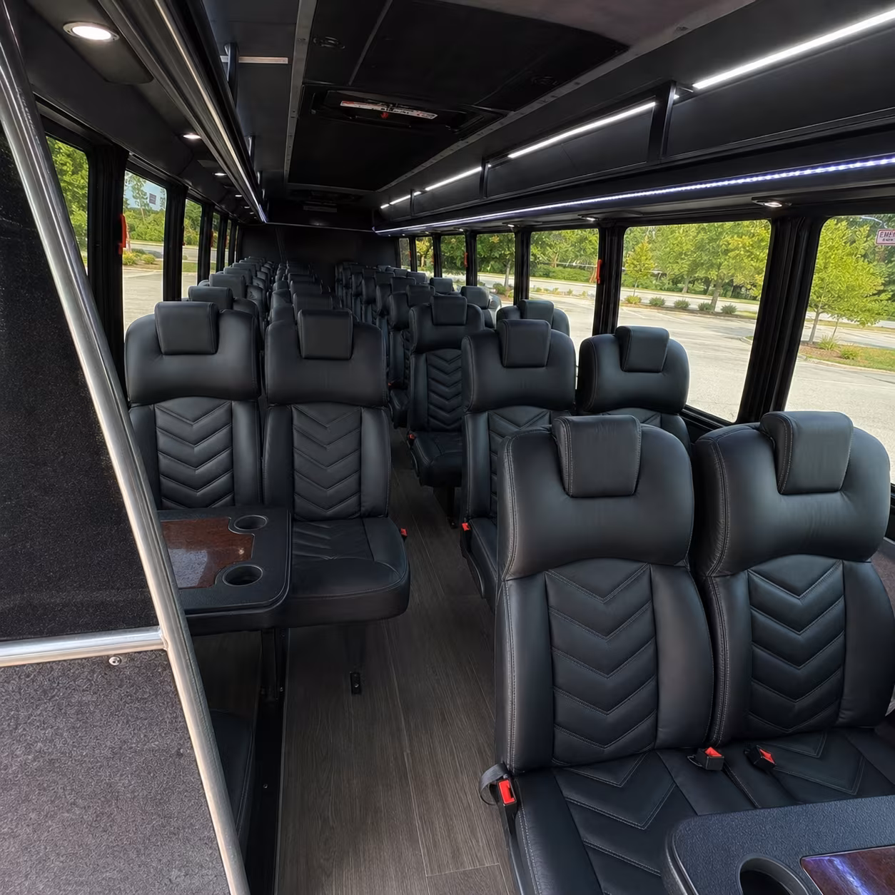 piscataway 35 passenger minibus interior