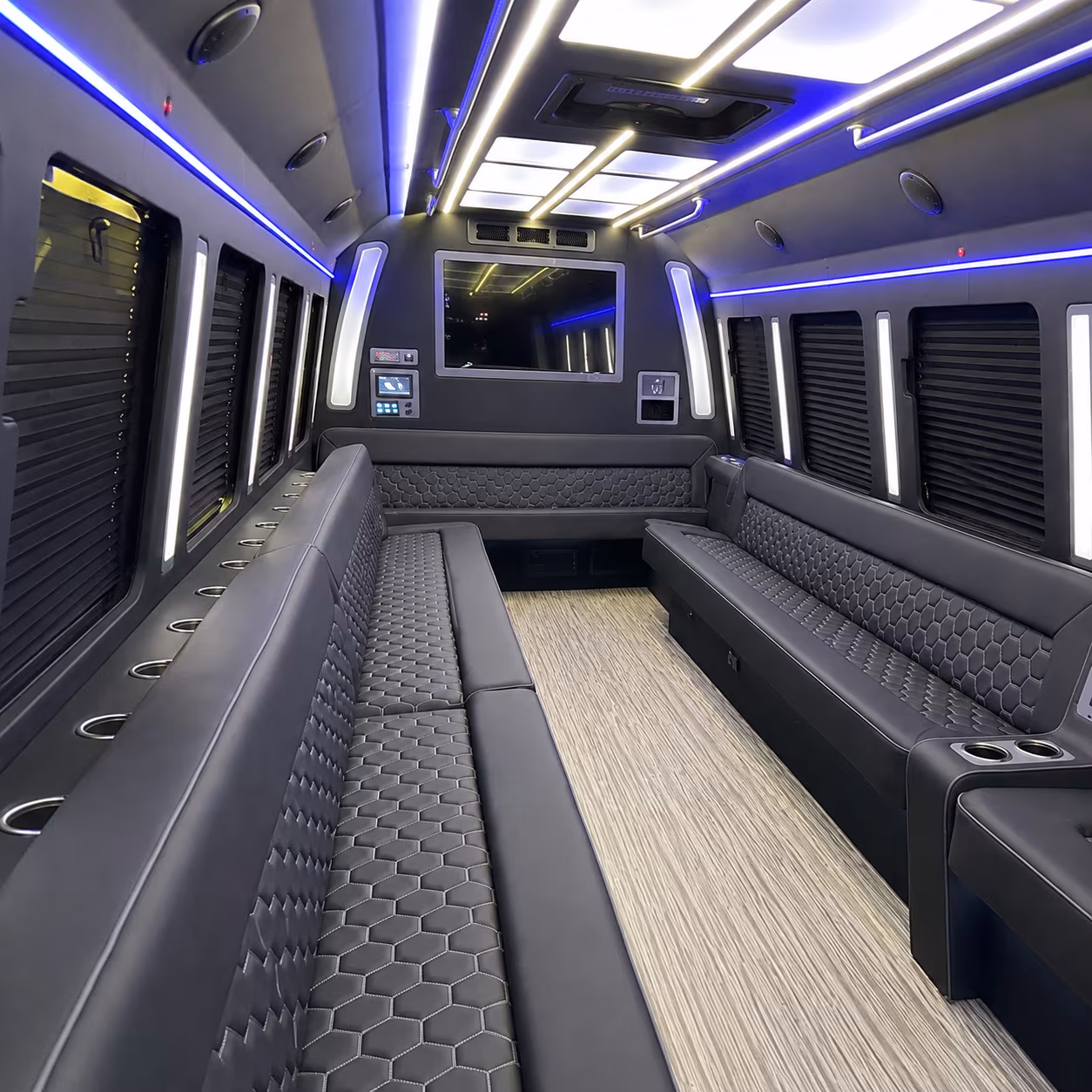 piscataway 40 passenger party bus inside